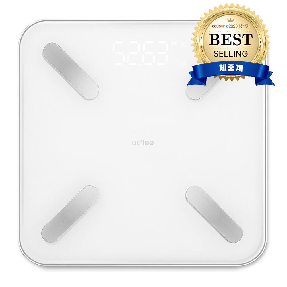 앳플리 T8 스마트 더블스마트인 바디 체중계, T8scale, 흰색